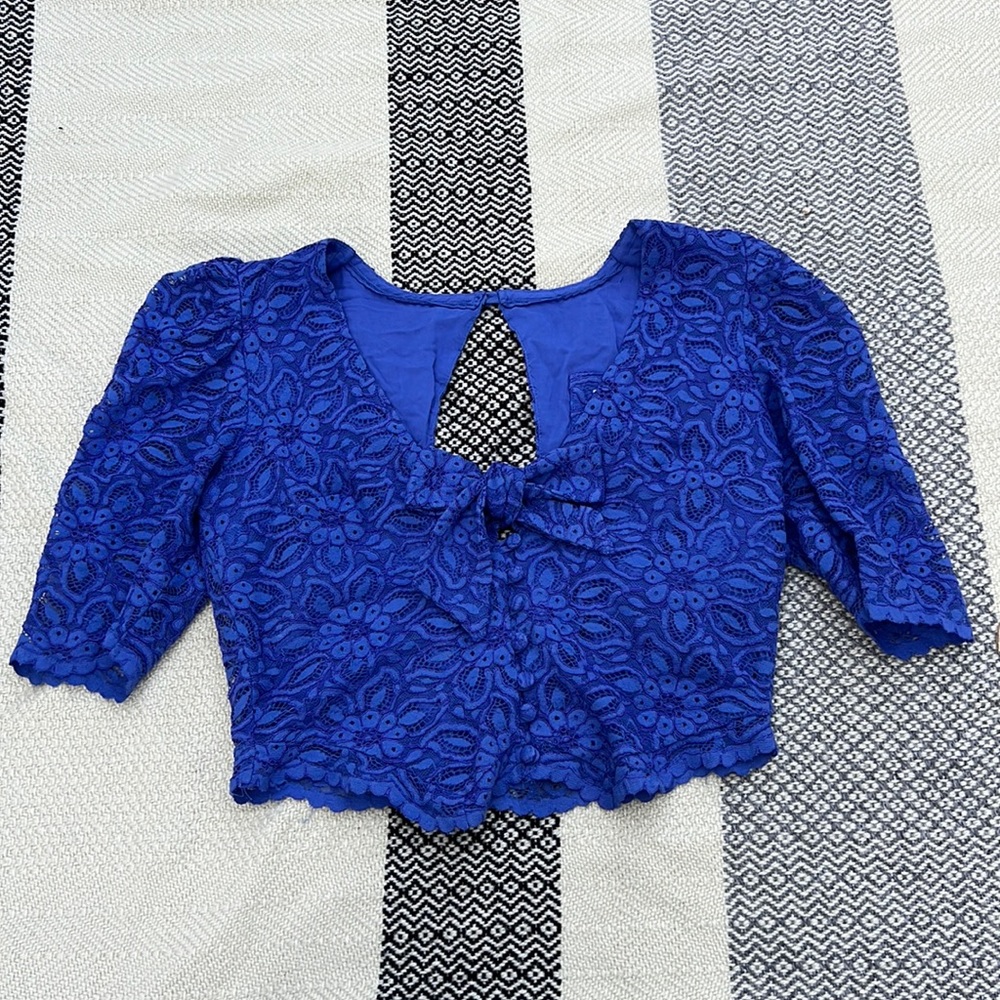 Lace crop top by Anthropologie